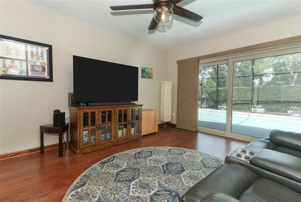 Home Theatre Room, Interior, Living room, Wood Texture Flooring
