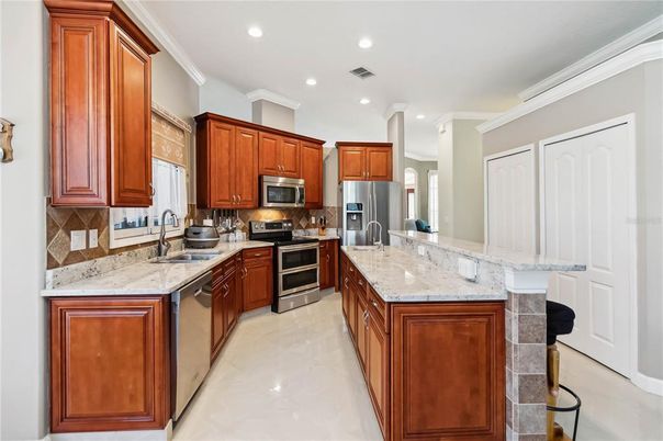 Interior, Kitchen, Recessed Lighting, Stainless Steel Appliances