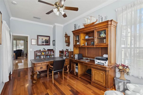 Home Office, Interior, Wood Texture Flooring