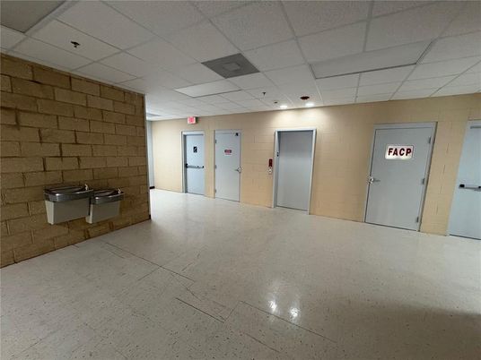 Elevator, Interior, Recessed Lighting, Stone Walls