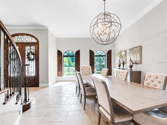Chandelier, Dining room, Interior