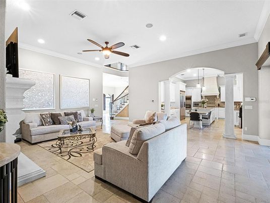 Dining room, Interior, Kitchen, Living room, Pendant Lights, Recessed Lighting