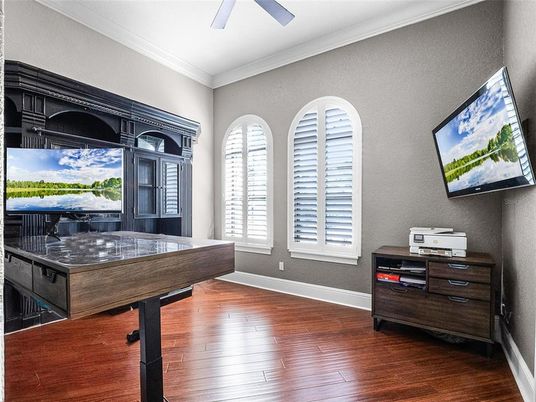 Home Office, Interior, Wood Texture Flooring