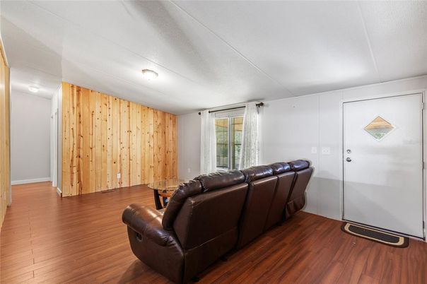 Home Theatre Room, Interior, Wood Texture Flooring, Wooden Walls