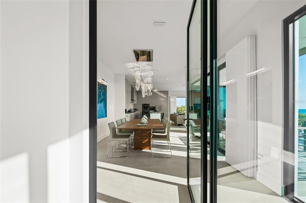 Dining room, Interior, Recessed Lighting, Water