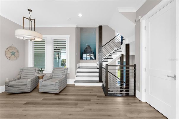 Interior, Pendant Lights, Recessed Lighting, Wood Texture Flooring