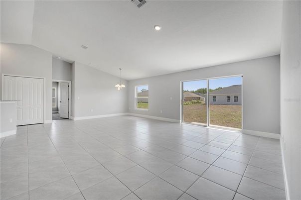 Chandelier, Empty room, Interior, Pendant Lights, Recessed Lighting