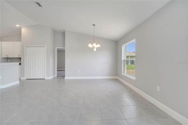 Empty room, Interior, Kitchen, Pendant Lights, Recessed Lighting