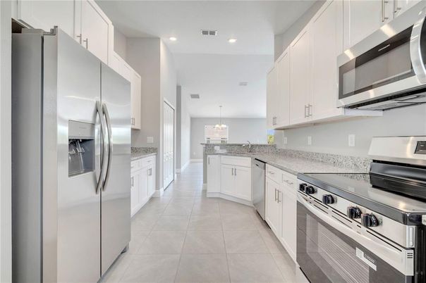 Interior, Kitchen, Pendant Lights, Recessed Lighting, Stainless Steel Appliances