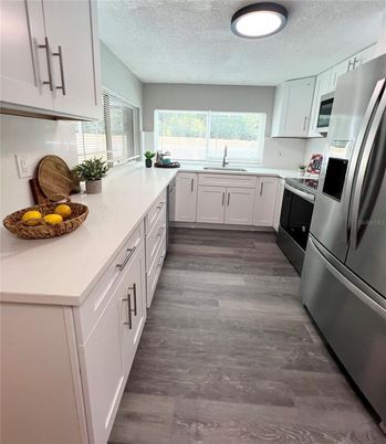 Interior, Kitchen, Wood Texture Flooring
