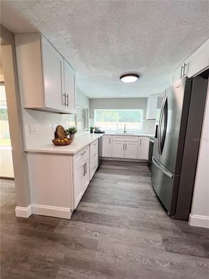 Interior, Kitchen, Wood Texture Flooring