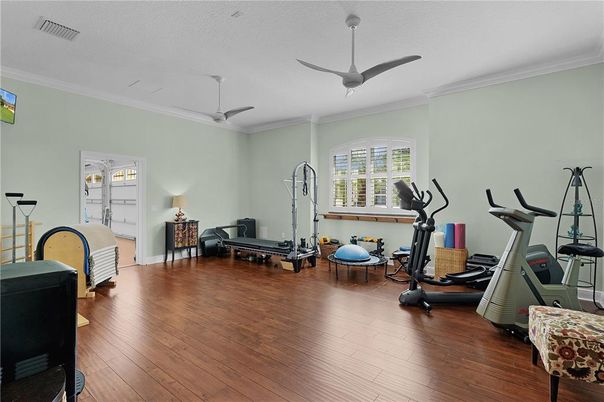 Fitness Equipment, Interior, Wood Texture Flooring