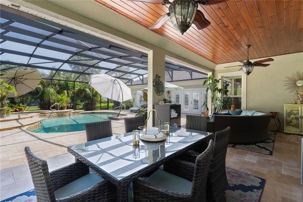 Dining room, Glass Ceilings, Interior, Pool, Sun Room, Wooden Ceilings