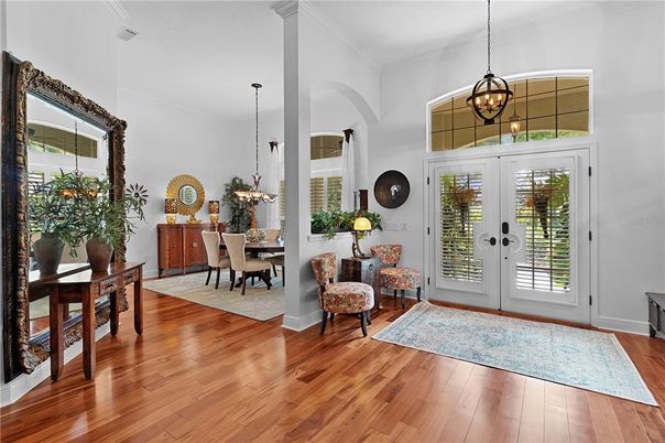 Chandelier, Dining room, Interior, Pendant Lights, Wood Texture Flooring