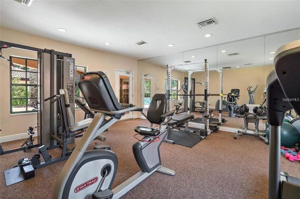 Fitness Equipment, Gym, Interior, Recessed Lighting