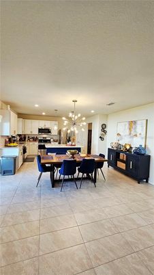 Dining room, Interior, Kitchen, Pendant Lights, Recessed Lighting, Stainless Steel Appliances