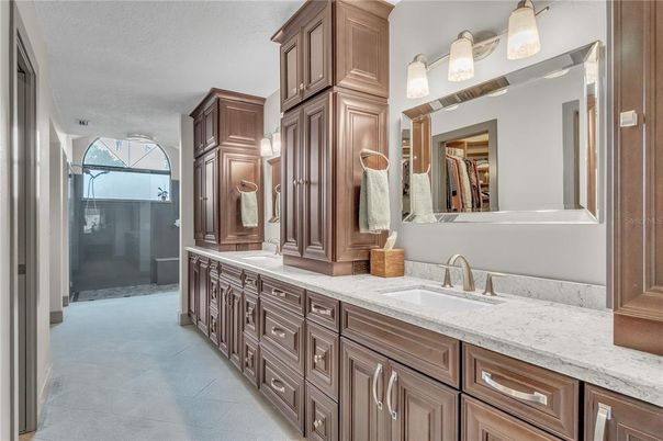 Bathroom, Dual Sink Vanities, Glass Shower, Interior