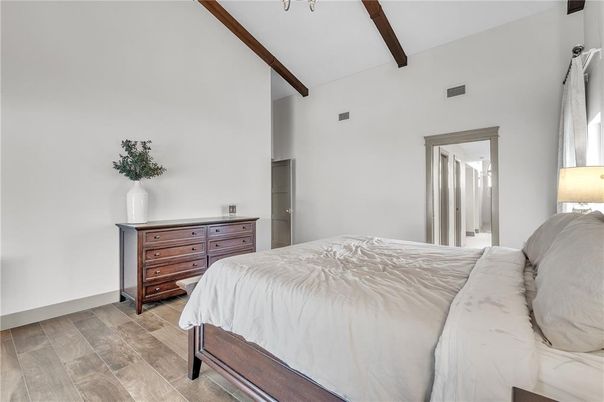 Bedroom, Interior, Wooden Beams, Wood Texture Flooring