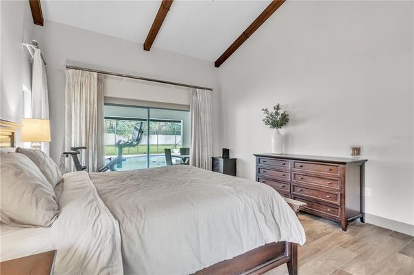 Bedroom, Interior, Wooden Beams, Wood Texture Flooring