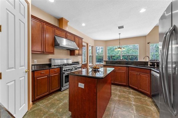 Interior, Kitchen, Pendant Lights, Recessed Lighting, Stainless Steel Appliances