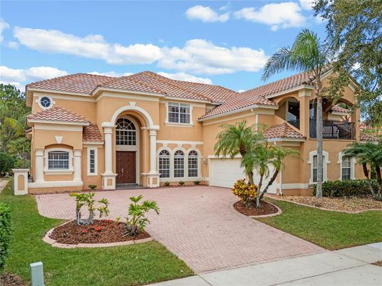 Attached, Backyard, Exterior, Facade, Mediterranean