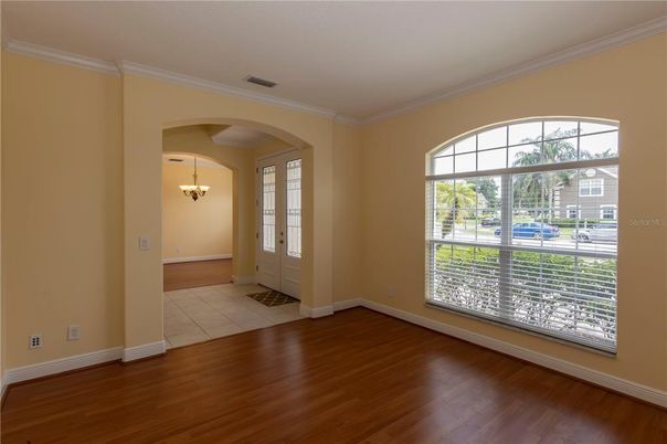 Chandelier, Empty room, Interior, Wood Texture Flooring