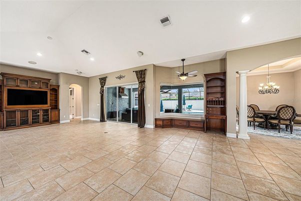Chandelier, Dining room, Interior, Recessed Lighting