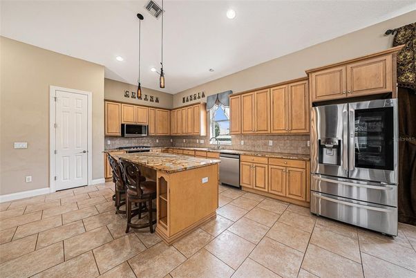 Interior, Kitchen, Pendant Lights, Recessed Lighting, Stainless Steel Appliances