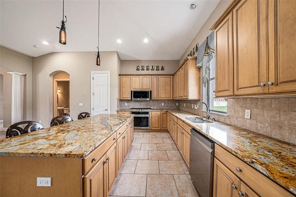 Interior, Kitchen, Pendant Lights, Recessed Lighting, Stainless Steel Appliances