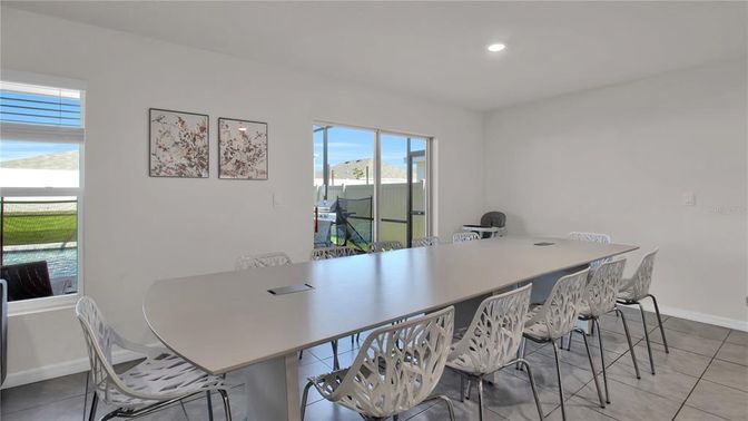 Dining room, Interior, Recessed Lighting, Water