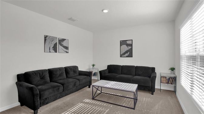 Interior, Living room, Recessed Lighting