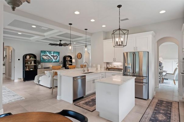 Interior, Kitchen, Pendant Lights, Recessed Lighting, Stainless Steel Appliances, Washer