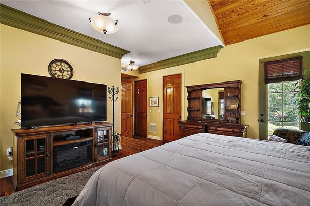 Bedroom, Interior, Wooden Ceilings, Wood Texture Flooring