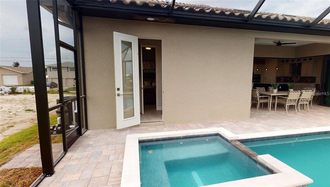 Dining room, Glass Ceilings, Interior, Pool, Sun Room