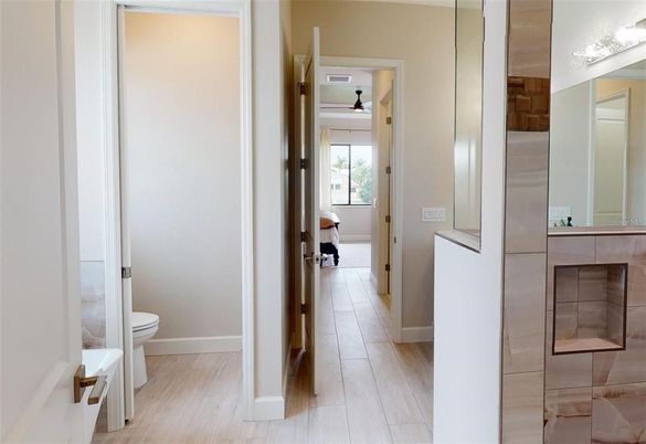 Bathroom, Interior, Wood Texture Flooring