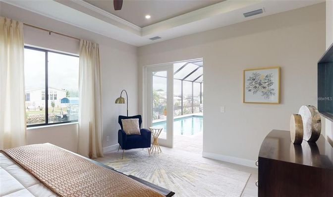 Bedroom, Interior, Recessed Lighting