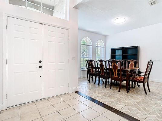 Dining room, Interior, Recessed Lighting