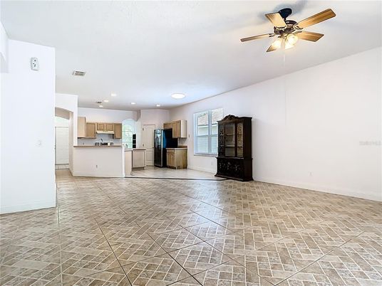 Empty room, Interior, Kitchen, Recessed Lighting