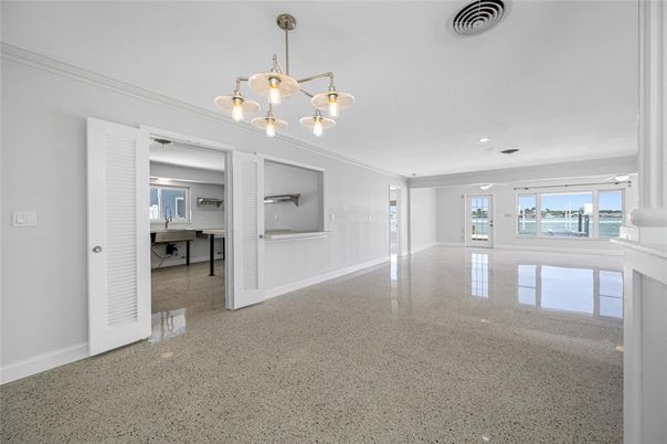 Chandelier, Empty room, Interior