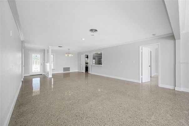 Empty room, Interior, Pendant Lights, Recessed Lighting