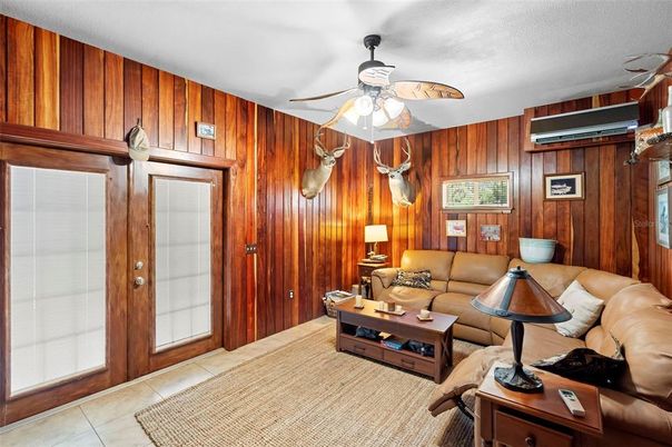 Interior, Living room, Wooden Walls