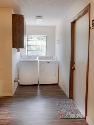 Interior, Washer, Wood Texture Flooring