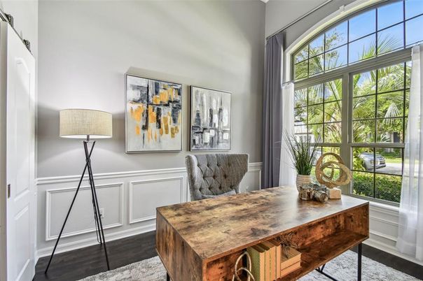 Home Office, Interior, Wood Texture Flooring