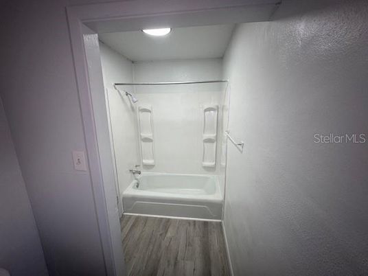 Bathroom, Interior, Recessed Lighting, Wood Texture Flooring