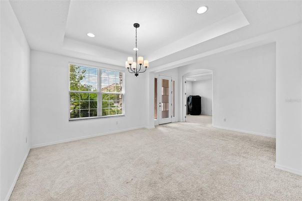 Chandelier, Empty room, Interior, Recessed Lighting