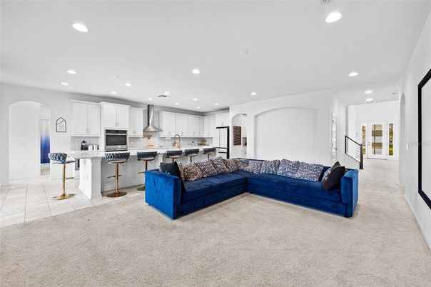 Interior, Kitchen, Living room, Recessed Lighting