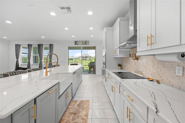 Interior, Kitchen, Marble, Recessed Lighting