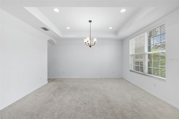 Chandelier, Empty room, Interior, Recessed Lighting