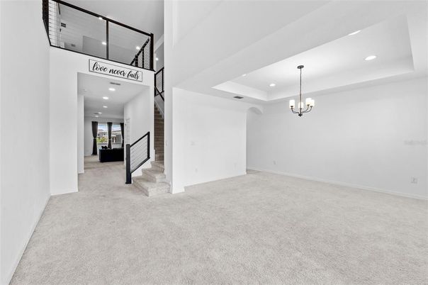 Chandelier, Empty room, Interior, Pendant Lights, Recessed Lighting