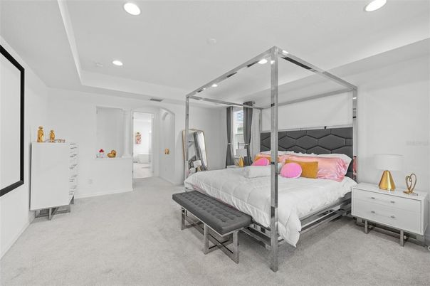 Bedroom, Interior, Recessed Lighting